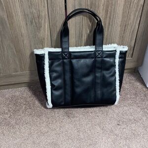 Ardene Black Tote Bag with White Trim